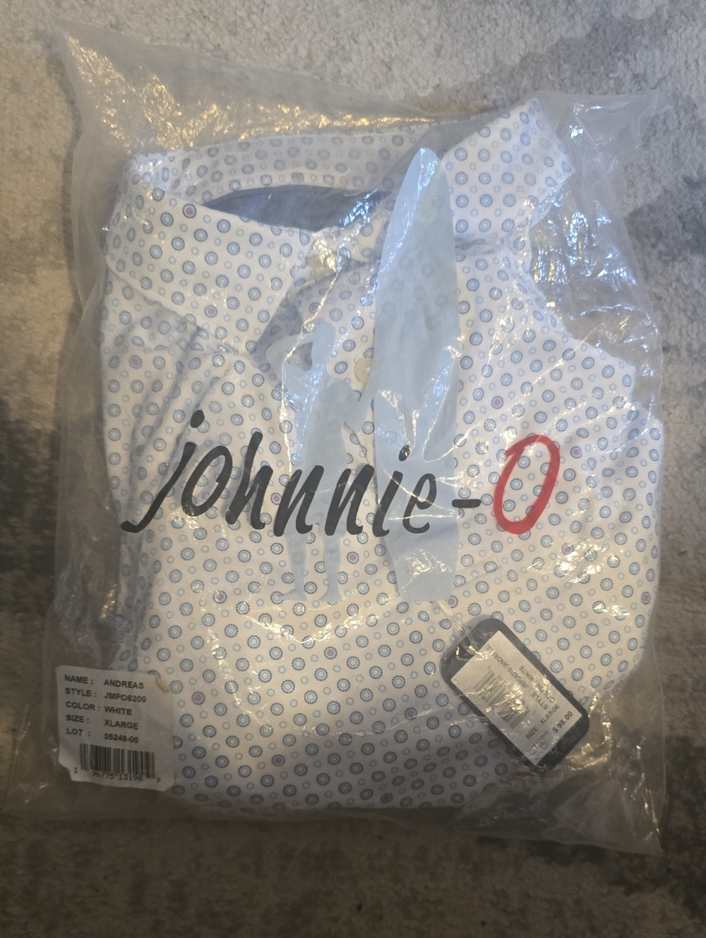 johnnie-O Blue Collar Short Sleeve Button-Up